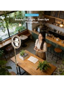 SENQIAOBU | Đèn LED Hình Vòng Tròn Để Bàn Mềm Đẹp Có Thể Xoay 360 Độ Và Điều Chỉnh