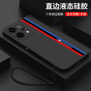 Liquid Silicone Phone Case for Oppo RENO14 pro Full Cover Anti-Fall BMW Track Design Mens Womens Models Trendy Minimalist