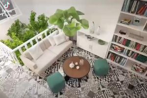 Gạch bông men 20x20 trang trí chậu hoa - bồn cây cảnh ốp lát bàn ghê quầy bar lát sân vườn trang trí quán trà homestay độ bền cao chịu nhiệt tốt bề mặt phẳng dễ vệ sinh