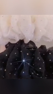 TWOL SHOP Stock no.229,1pcs Light-luxury Diamond Sequins Mesh Double-sided Bow-knot Bubble Gripper Large Hair Clamps