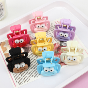C.three Cute Sausage Mouth Hair Claw Clip Funny Cartoon Frosted Hair Clip Women Curly Hair Shark Clip