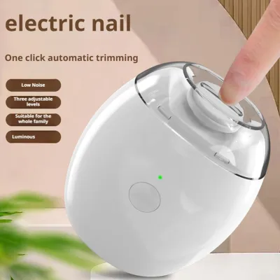 2 IN 1 Electric Nail Clipper Cutter With LED Light Automatic Nail Grinder Trimmer For Baby Adult Mini Manicure Tools Nail Care