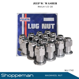 UNIVERSAL JEEP MAG WHEEL NUT LUG NUT WITH WASHER RH LH 1/2--20 MJ-1742