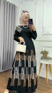 Ariefa Batik - Gamis Wanita Twill Premium / Gamis Batik Wanita Terbaru Bisa COD