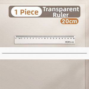 deli | Deli Student Ruler Set Geometry Drawing Transparent Plastic Exam Ruler Grade One Line Drawing Stationery Kit Prevent Long Ruler