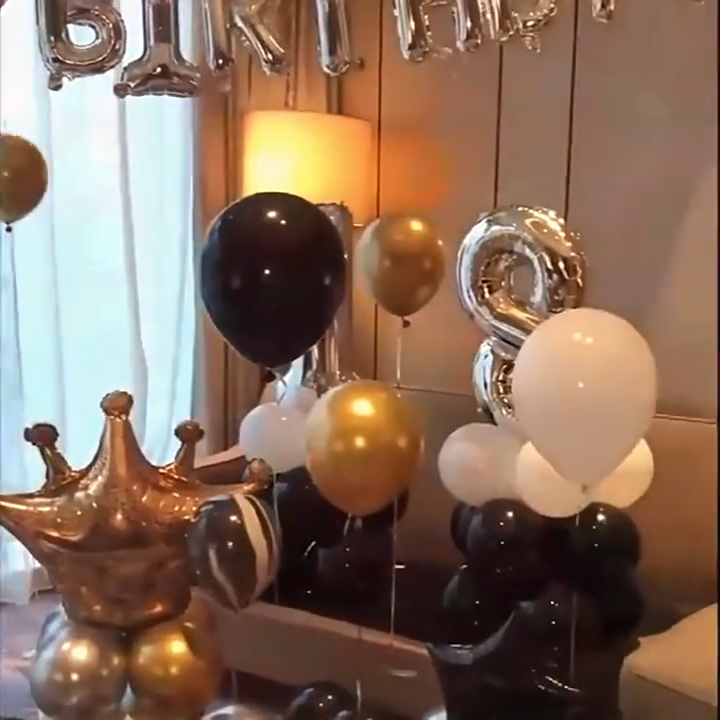 🎈จัดส่งจากกรุงเทพฯ🎈ชุดบอลลูน ชุดบอลลูนวันเกิด บอลลูนอลูมิเนียมฟอยล์ บอลลูนตัวอักษร Happy Birthday อุปกรณ์เสริมครบครัน ราคาถูก ตัวเลือกหลายสี ชุดบอลลูนตกแต่ง DIY สำหรับงานวันเกิดและครอบครัว