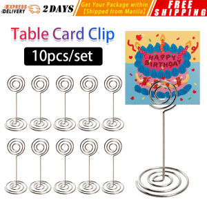 【85MM】10pcs Metal Place Card Holders Photo Clip Stands Wedding Table Number Name Sign Stand for Wedding Birthday Party Home Decoration Table-Card-Clip