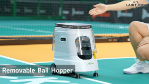 【White】LAIRTPOW LP1 Professional Pickleball Machine 60+ Ball Capacity Control via APP & Remote 60km/h Max 4-6h Battery Life Full-court Ball only for Pickleball Training