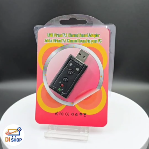 USB 2.0 3D Virtual 12Mbps External 7.1 Channel Audio Sound Card Adapter DH