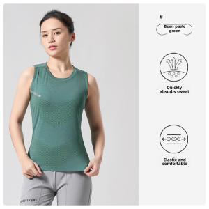 Mens Sports Tank Top Fitness Training Vest No Sleeves Quick Dry Running Basketball T-Shirt Summer Ice Silk Material
