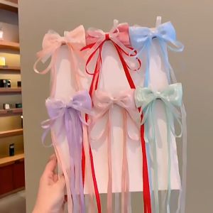 Harga Grosir - Jepit Pita Rambut Wanita Fashion / Aksesoris Rambut Pita Manis Kekinian / Jepit Panjang Gaya Korea