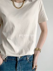 เสื้อยืดคอตตอนผสมผ้าไหมเนื้อยาว คอกลม V-neck ระบายอากาศได้ดี ไม่ต้องรีด ทรงหลวม สำหรับทั้งชายและหญิง