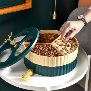 Chinese New Year Celebration Joyous Candy Box Living Room Home Accessible Luxury Dried Fruit Tray Good-looking Melon Seeds Snack Storage Box Housewarming