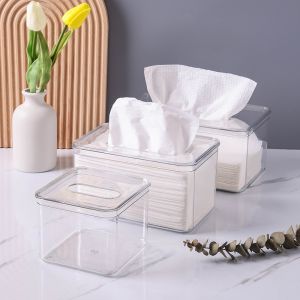 Inaso Tempat Tisu Transparan | Kotak Penyimpanan Tissue Dapur | Box Modern Tissue Toilet Kamar Mandi  Minimalis HSB712