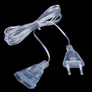 3M/5M Extender Wire EU Plug Hari Raya Decoration Lights LED Curtain String Light Fairy Light Male To Female Extension Cable Connectable Plug