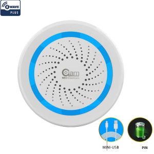 Cảm Biến Báo Động Không Dây Z-Wave Plus Chạy Bằng Pin Với Tùy Chọn Sạc USB Cho Hệ Thống Tự Động Hóa Gia Đình