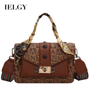 IELGY Retro Printed Small Square Bag: A Versatile Silk Handbag