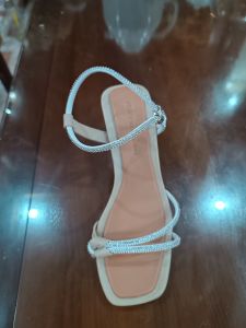 Sandal nữ cao gót quai dây xoàng hậu chống sườn bọc 2 lớp gót 5cm