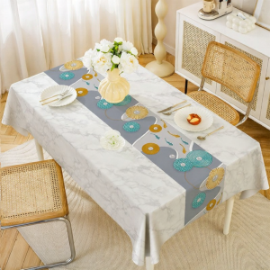 Waterproof Oil-Resistant Heat-Insulating Wash-Free PVC Tablecloth Rectangular