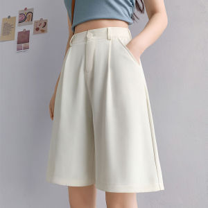 YAYANGREN | Summer Suitable A-Line High Waist Slimming Loose Fitting Mid-Length Ice Silk Shorts