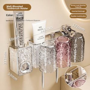 BAOJIAWANG | Wall-mounted No-drill Toothbrush Storage Rack