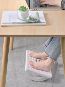Portability Foot Rest Under Desk Footrest Ergonomic Foot Stool with Massage Rollers Foot Rest for Home Office Work Fast Ship
