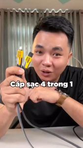 CÁP SẠC NHANH BASEMO ĐA NĂNG 4 TRONG 1 C-L C-C USB-C USB-L Tối Đa 65W CÓ BOX - HÀNG CHÍNH HÃNG