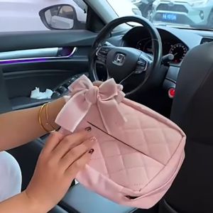 กระเป๋าใส่กระดาษทิชชู่ กล่องใส่ทิชชู่หนังพียู ที่ใส่ทิชชู่ในรถยนต์สีพาสเทล