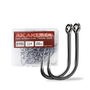 100PCS/SET Carbon Steel Fish Bait Fishing Hooks Durable Head Fishing tackle