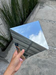 Termurah Kaca Cermin Rectangular Dekorasi Dinding Ukuran 15CM X 15CM Rumah Minimalis Asli Kaca 100%