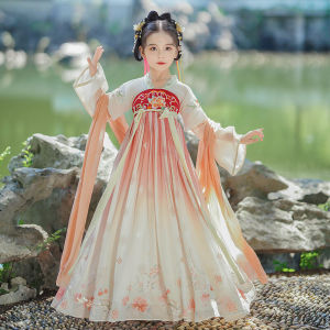 Summer New Fairy Tale Girl Cheongsam Dress Children Style Ancient Chinese Costume Girls Skirt Children Fashionable Traditional Clothing