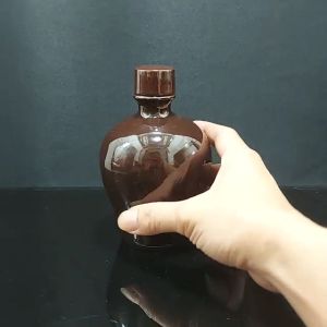 Nậm Rượu Gốm Sứ Bát Tràng 350ML cao cấp mẫu quả lê màu nâu đỏ - Nậm Đựng Rượu Đẹp cho giới sành tửu chất lượng đảm bảo - Bình Rượu Gốm Sứ (L5)