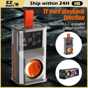 Portable Waterproof Wireless Transparent Bluetooth Speaker & RGB Pickup Lamp