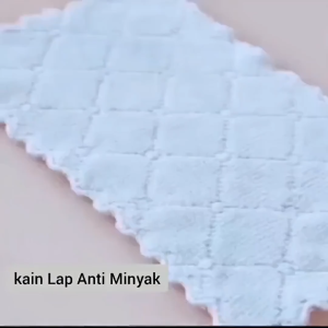 Kain Lap Cuci Piring Anti Minyak Serbaguna Bahan Coral Fleece Microfiber Kain Lap Kotoran Dapur Serap Air Warna Random