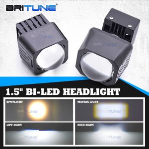 Matrix H4 H7 Laser LED Headlight Bi LED Lens Mini Projector Lamp 9006 HB4 Hi/Lo Beam Motorcycle Accessories Retrofit