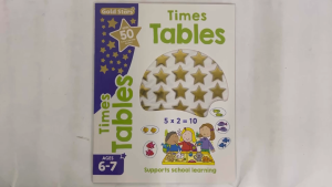 Gold Stars Times Tables Activity Book With Stickers & Colourful Pages