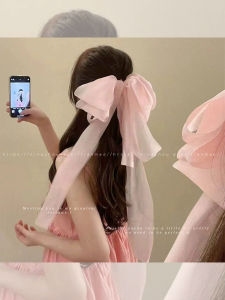 NING ZHOU | Extra Large Romantic Pink Bow Hair Clip