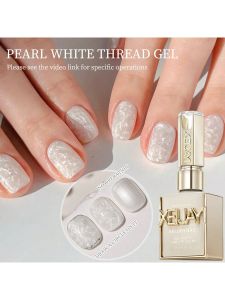 15ML Pearl White Thread Gel Nail Polish  UV/LED Soak Off Gel Gift For Women And Suitable For Home Nail Salon For Wedding Gift