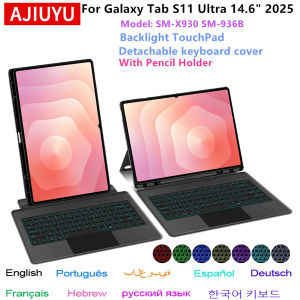 Backlight Magic Keyboard for Samsung Galaxy Tab S11 Ultra 14.6" 2025 SM-X930 SM-X936 B Tablet Case with Smart TouchPad