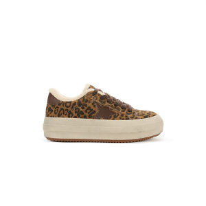 XIANNIWEI | 5cm Thick Soled Leopard Print Retro Fur Starry Casual Shoes Women