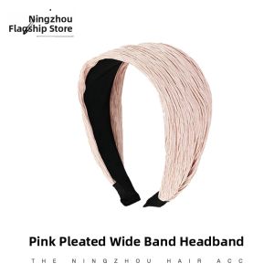 NING ZHOU | Wide Crinkled Stripe Hair Band For Women