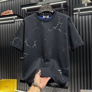 FGD | Lightning Hole Fashion T-Shirt Round Neck Short Sleeve