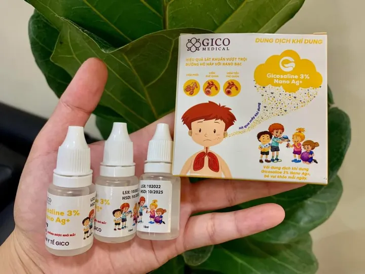 Nước muối ưu trương Gicosaline 3% nano Bạc