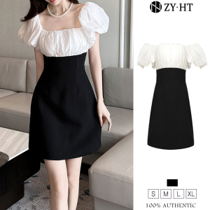 ZYHT ชุดเดรสผู้หญิงชุดเดรสทรงเอชุดเดรสชุดสีดำชุดทำงานโพลีเอสเตอร์ชุดเดรสไปงานชุดเดรสแต่งงานหรูชุดเดรสปาร์ตี้ชุดราตรี9860