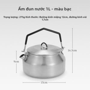ISE MOUNT | Ấm Đun Nước Dã Ngoại 304 Thép Không Gỉ Di Động