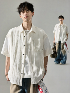 SZON | Minimalist Cleanfit Solid Color Lightweight Linen Mens Shirt
