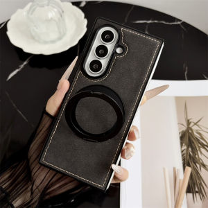 Luxury Magnet Rotating Magnetic Stand Leather Phone Case For Samsung Z Fold 8 Ultra 7 6 5 4 3 5G Shockproof Bumper Armor Cover