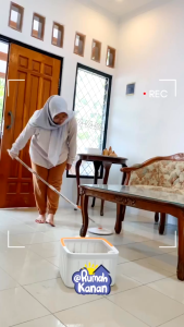 (PEL NO.1 DI INDONESIA) BONBOX Mop 2-in-1 Pel Membersih Hingga 360° Efisien Serat Pel Nano Tebal Pemakaian Fungsi Ganda BM-001 Putih Oren New