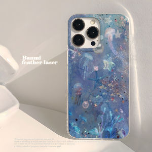 Luxury IMD Phone Case For iPhone 17 Pro Max 16  13 11 15 12 14 Plus Air 16promax 17promax Hard Plastic Fish Painted Funda Cover