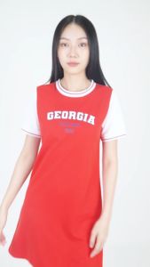 Forest Ladies Cotton Terry Short Sleeve Women Dress - 885048